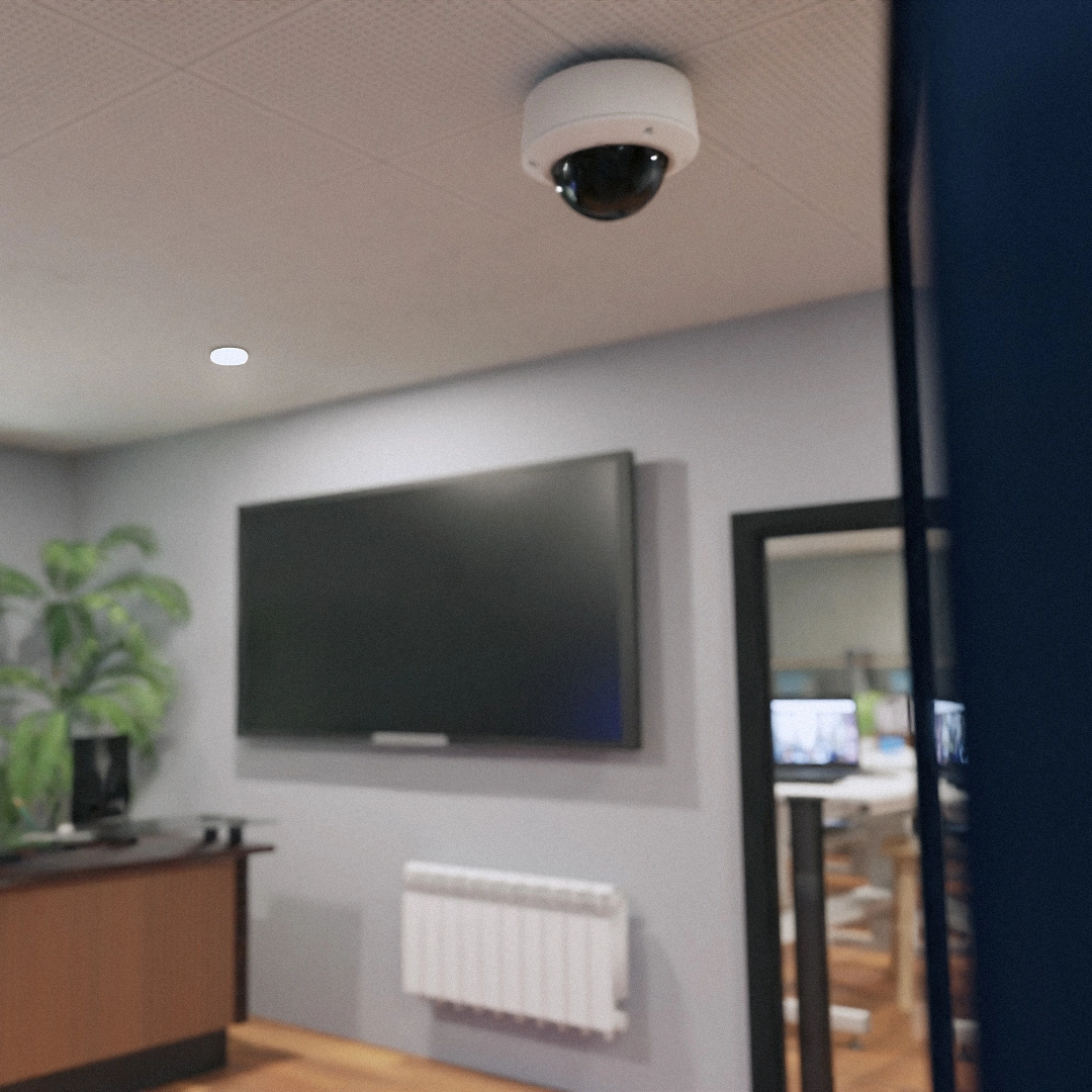 Indoor Dome CCTV Camera Ceiling Mounted in reception area 