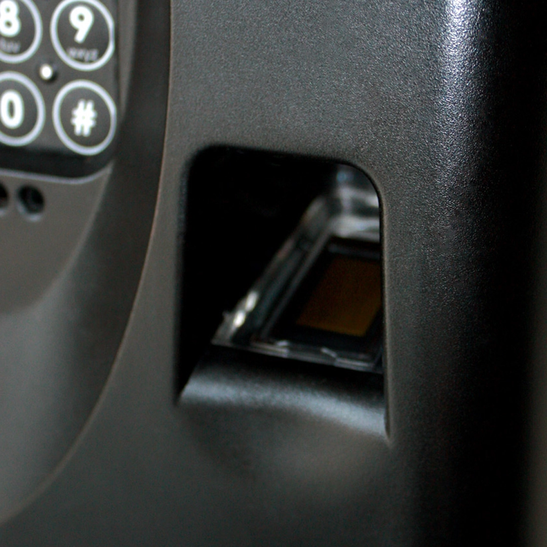 Biometric fingerprint reader on Tensor clocking station for accurate and secure time clocking