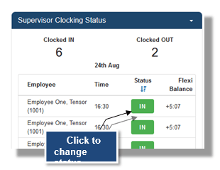 supervisor clocking status