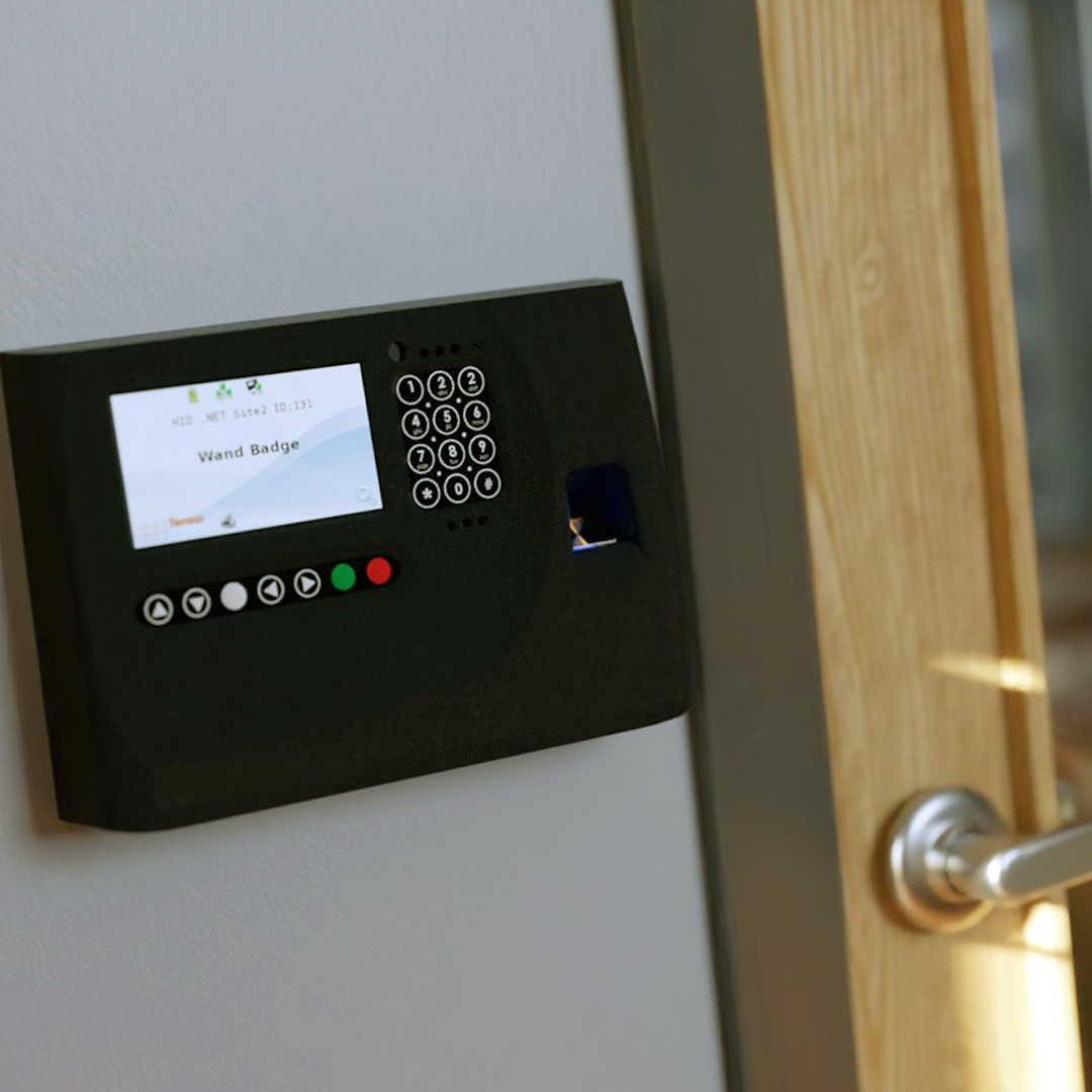 Tensor time and Attendance clocking station in modern office